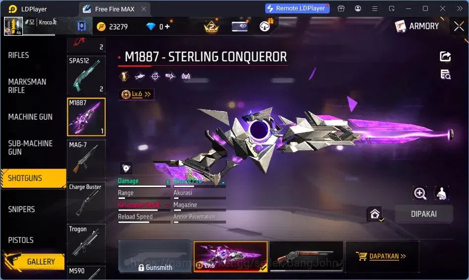 Free Fire Accounts Indonesia | Vault 52| SG Sterling| SG M1014-SCORPI image 7