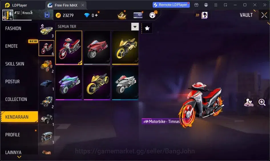 Free Fire Accounts Indonesia | Vault 52| SG Sterling| SG M1014-SCORPI image 9