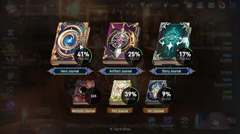 Epic Seven Accounts GLOBAL Unverif|NewEra|9ML(LOT Scales,EIlynav,Zio,L image 3