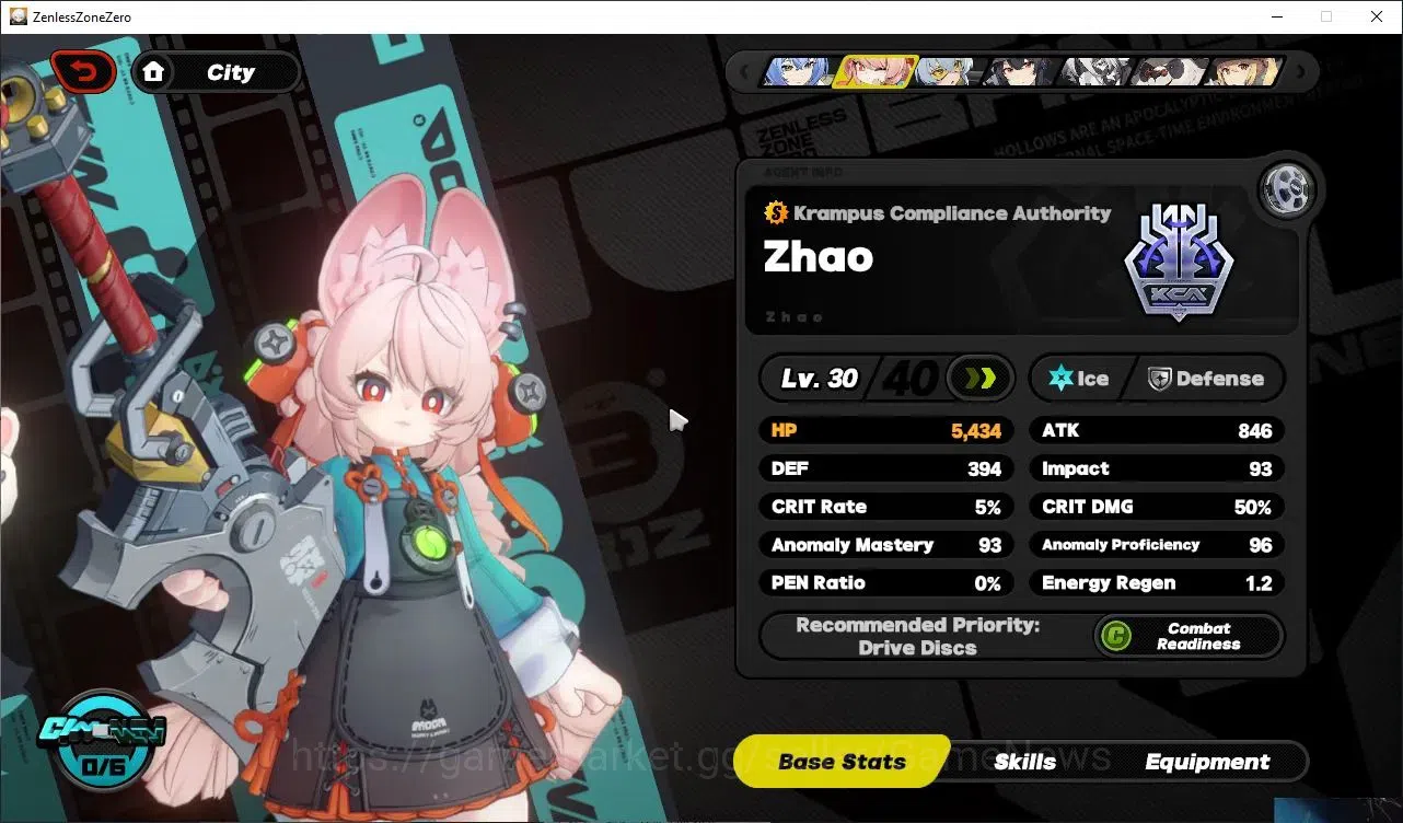 Zenless Zone Zero Accounts Starter ASIA|IK 33|S1 CH1|2 Limited (Lucia, Zhao)+3 STD[Lycaon,Grace,Soldier11]|2 S Bgbo|MC 8