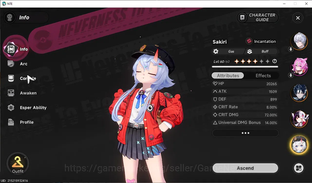 Neverness to Everness Accounts GLOBAL SEA|HL 43|TL 28|8 S-Class 3 Limited 10
