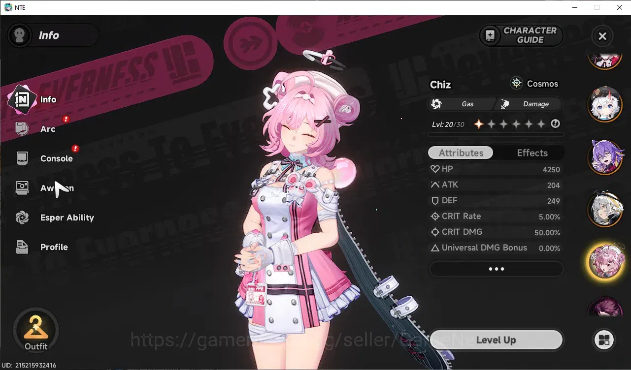 Neverness to Everness Accounts GLOBAL SEA|HL 43|TL 28|8 S-Class 3 Limited 15
