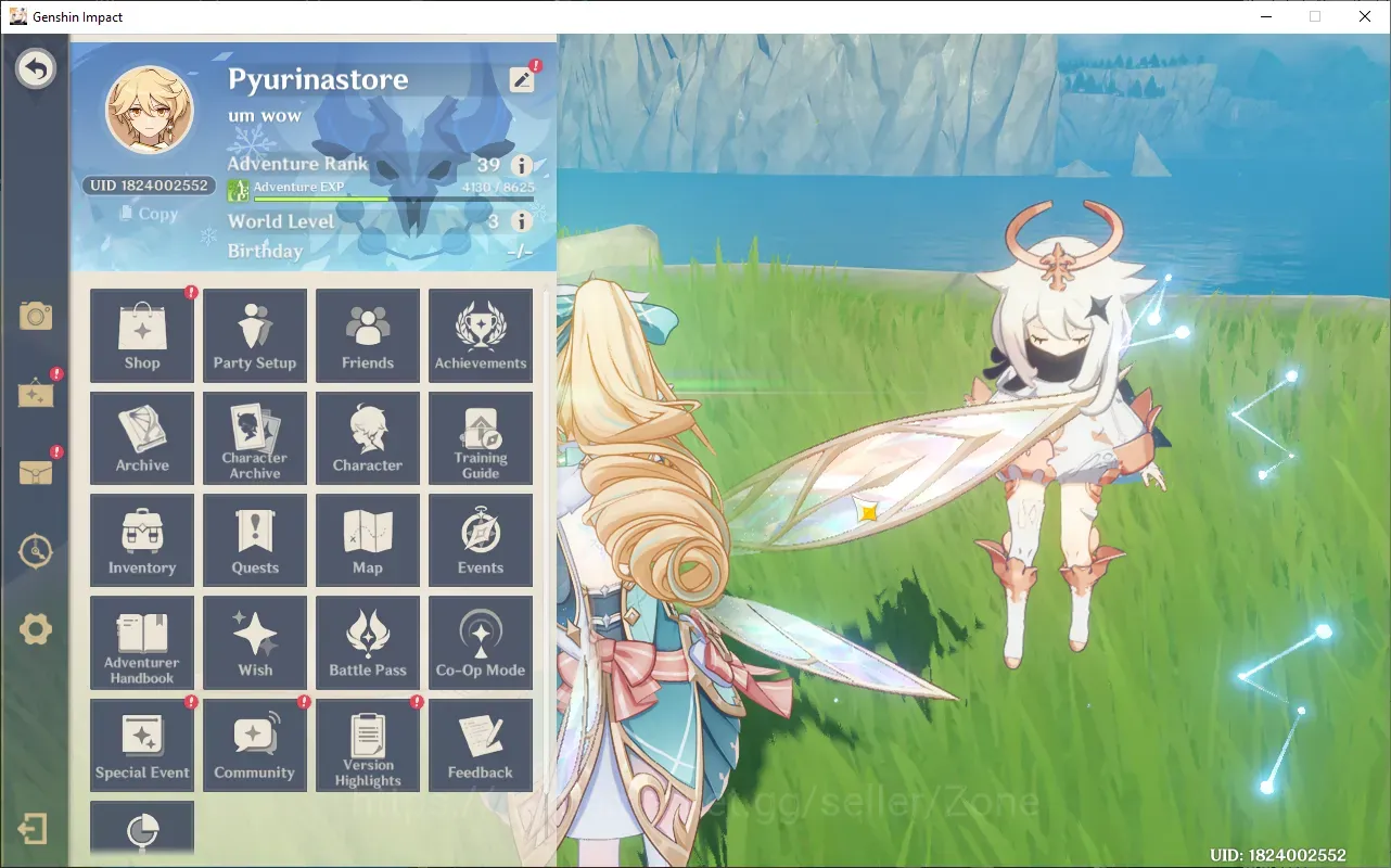 Genshin Impact Accounts Starter ASIA|AR 39 | Starter 1 Limited Char (Vesna)Mona,Jean |Low Explore| MC 1