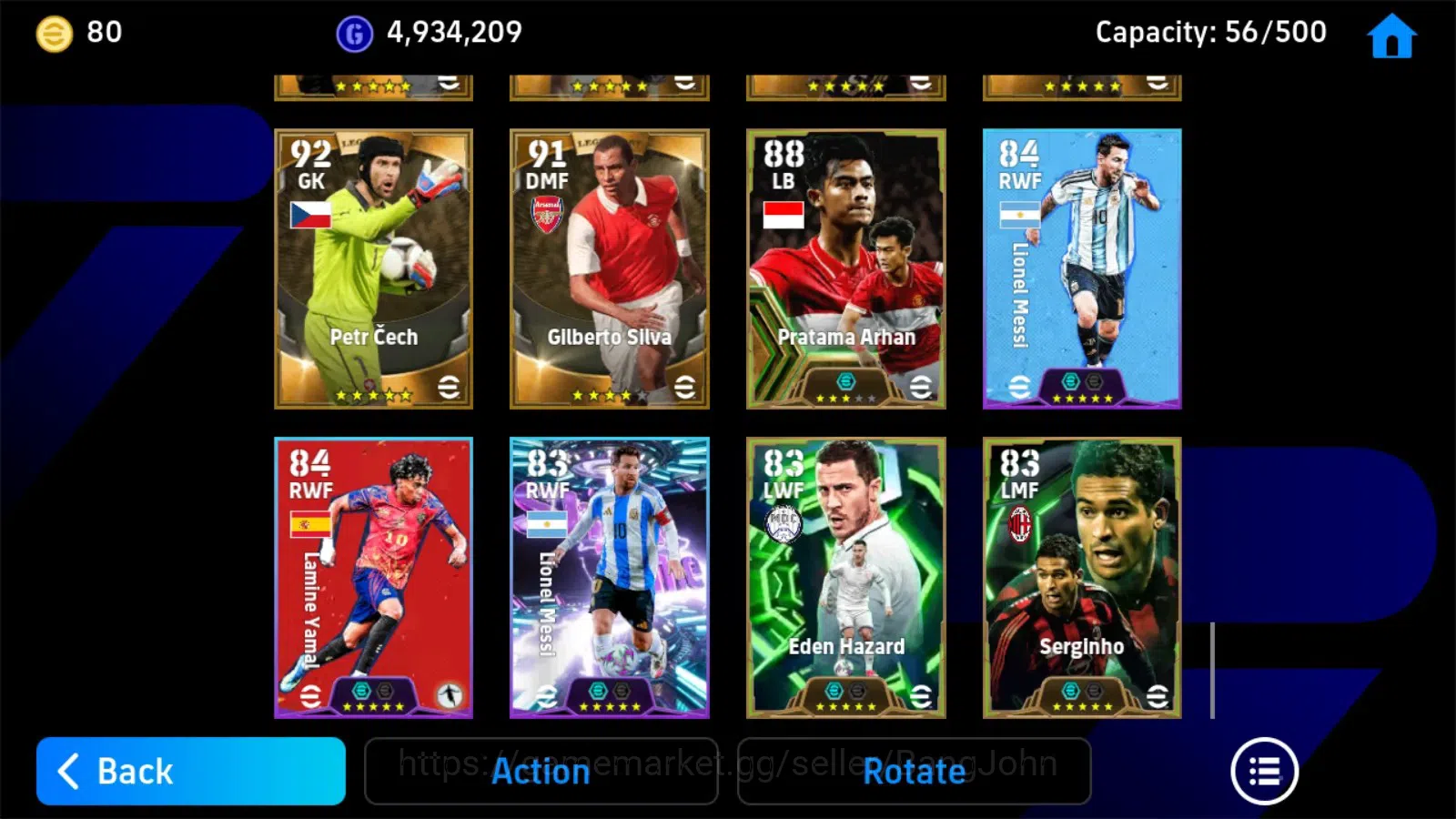 eFootball Accounts Legends & Iconic Players Mobile|PW 3206|Legend Messi,Inieasta Etc|Bigtime Griezman|Epic Cannavaro,Messi 1