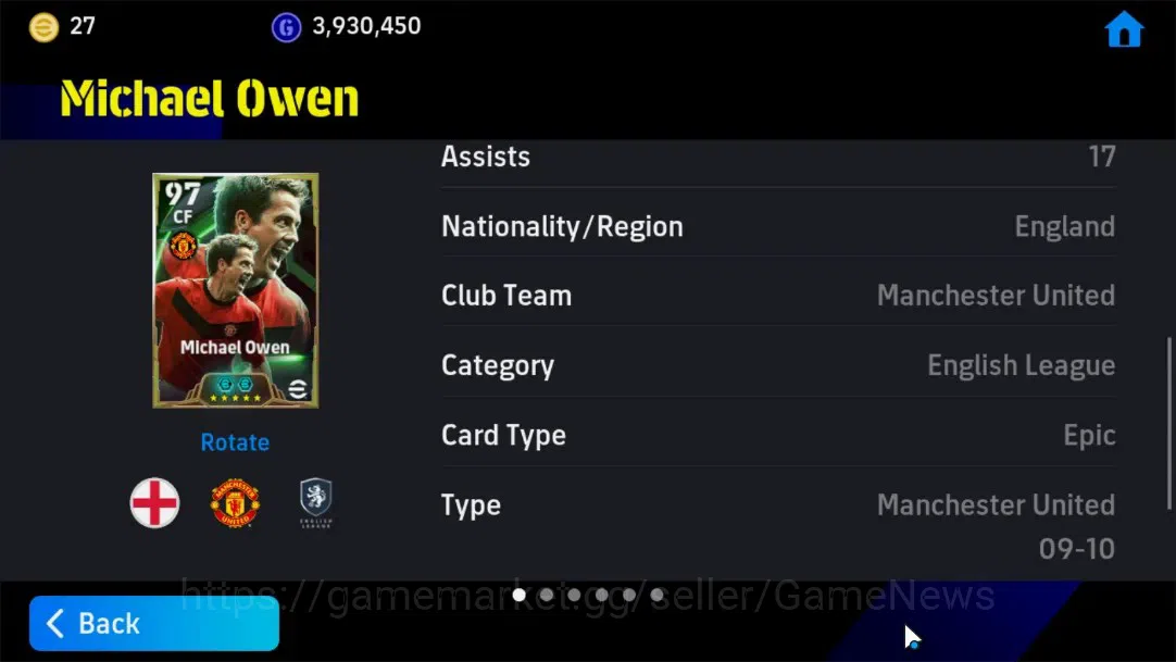 eFootball Accounts Android|Epic Marco Van Basten,Javier Zanetti,Micha image 17
