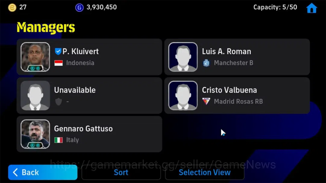 eFootball Accounts Android|Epic Marco Van Basten,Javier Zanetti,Micha image 4