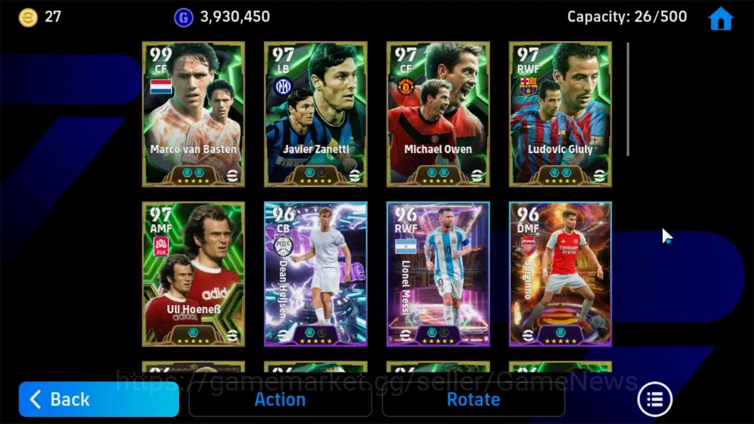 eFootball Accounts Android|Epic Marco Van Basten,Javier Zanetti,Micha image 7