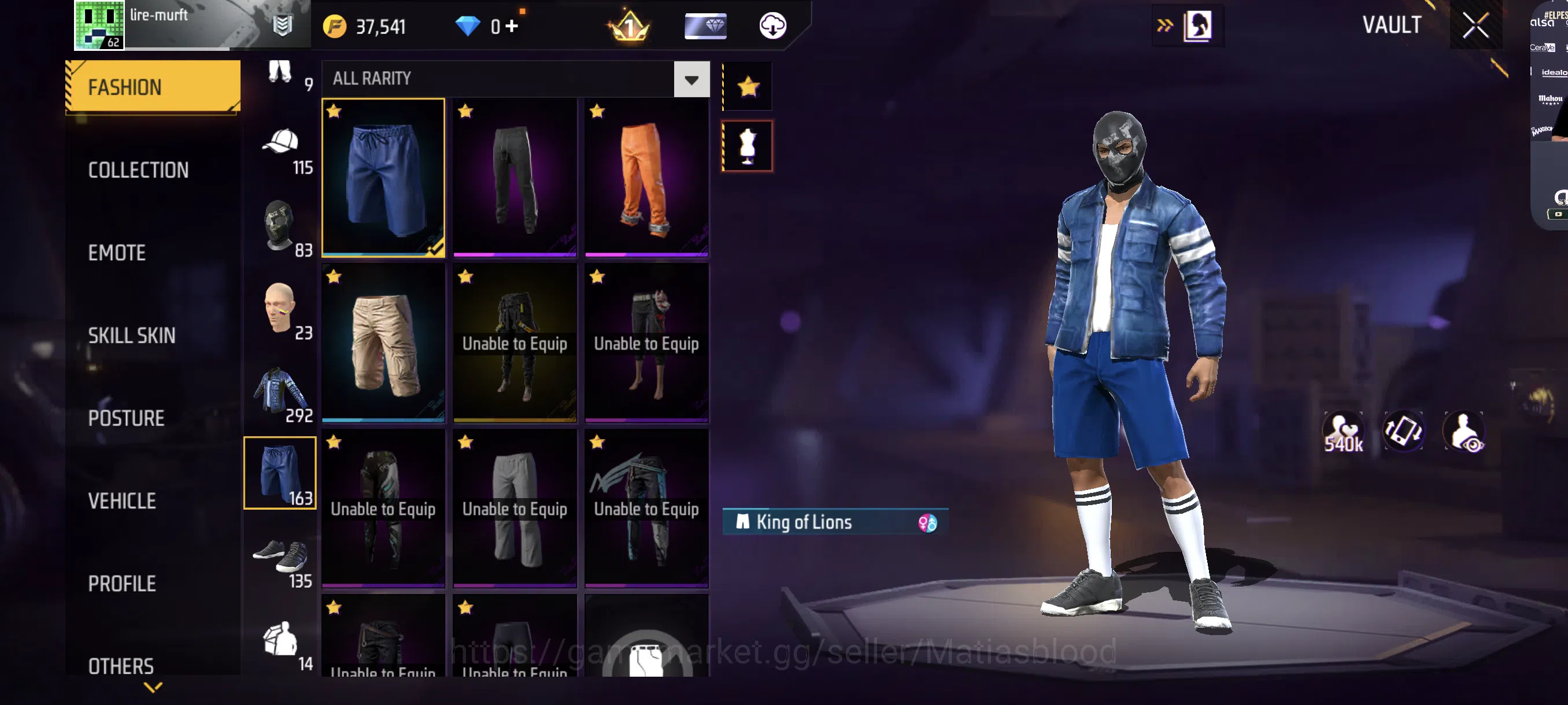 Free Fire Accounts America | Old Beta Account Almost 9 yo | OG Angelical Pants | Nagi Bluelock Collab Skin | Old Clothes 1