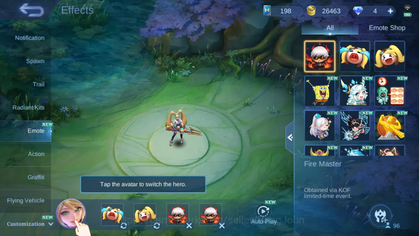 Mobile Legends: Bang Bang Accounts Others Hero 91 | skin 118 | luckybox fanny | epic moskov | spongebob cyclops saber saber 6