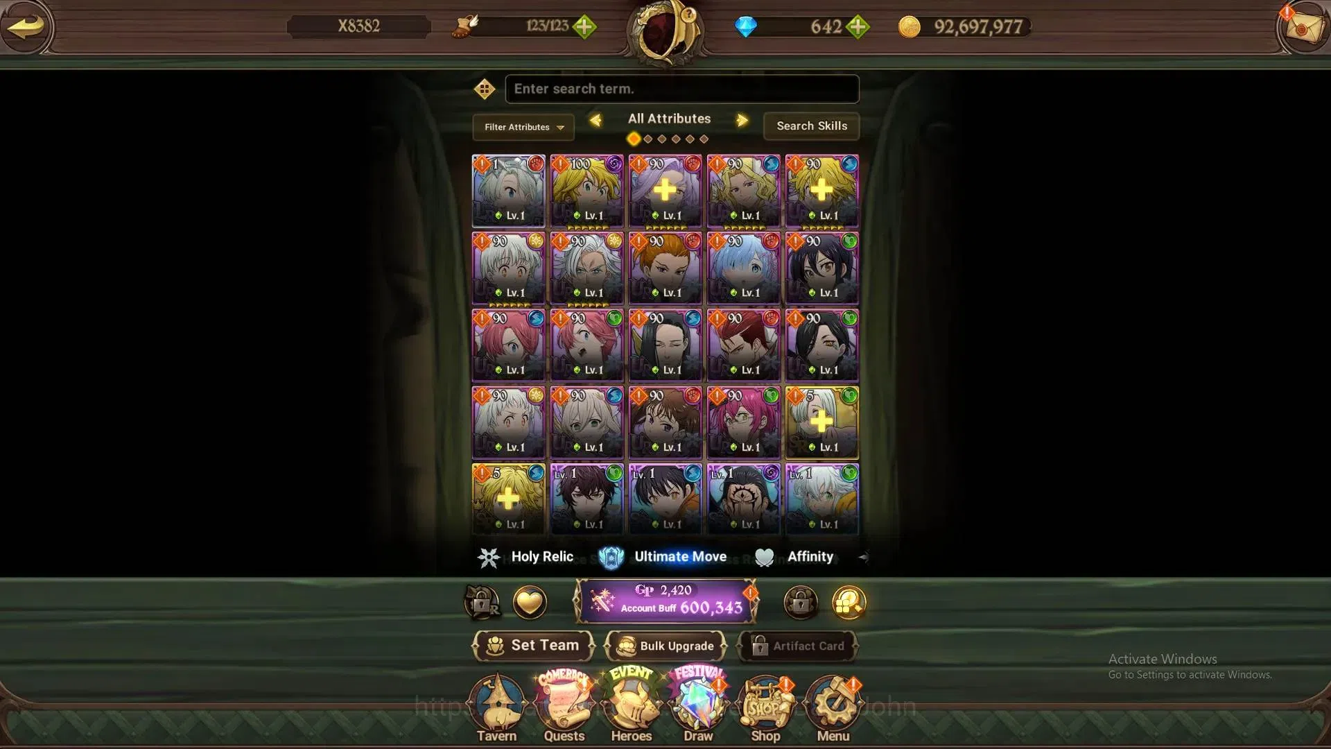 The Seven Deadly Sins: Grand Cross Accounts Global | 600,343 CC | DM 642 | UR KOP Tristan 1/6, image 6