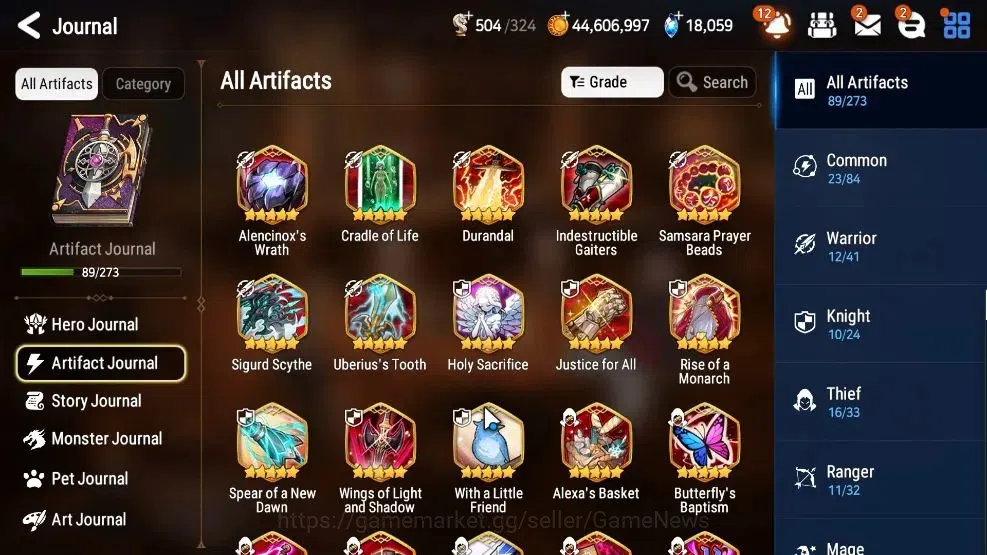 Epic Seven Accounts GLOBAL Unverif|16 ML(NOTOS,NM Luna,ArbiterVildred, image 10