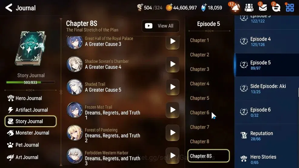 Epic Seven Accounts GLOBAL Unverif|16 ML(NOTOS,NM Luna,ArbiterVildred, image 13