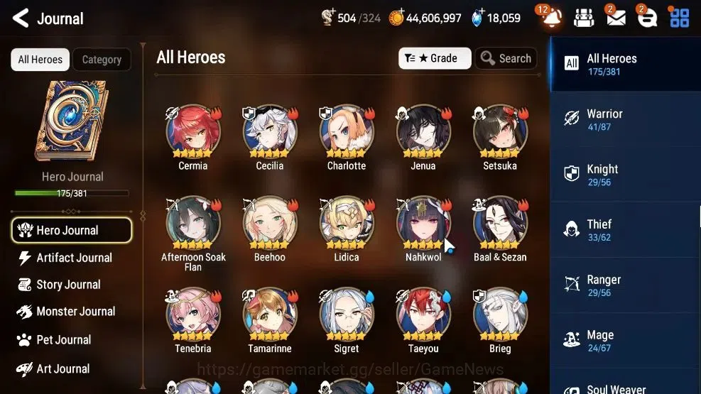 Epic Seven Accounts GLOBAL Unverif|16 ML(NOTOS,NM Luna,ArbiterVildred, image 7