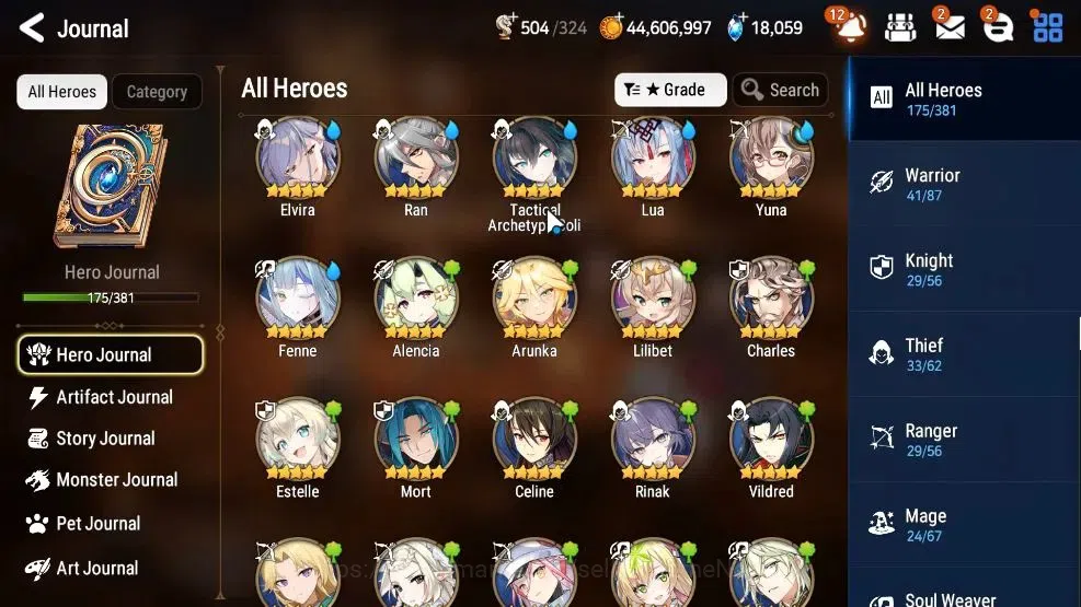 Epic Seven Accounts GLOBAL Unverif|16 ML(NOTOS,NM Luna,ArbiterVildred, image 8