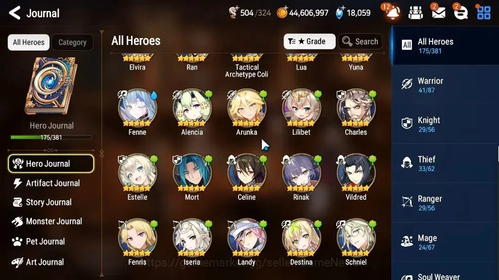 Epic Seven Accounts GLOBAL Unverif|16 ML(NOTOS,NM Luna,ArbiterVildred, image 9