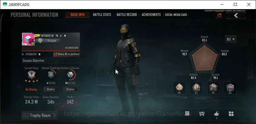 Arena Breakout Accounts Starter [MOBILE] Lv30|SV 24M|CV 14M|Royal Guard|Contour MPX,Crimson VSS,City ScarL,Etc|CN 2