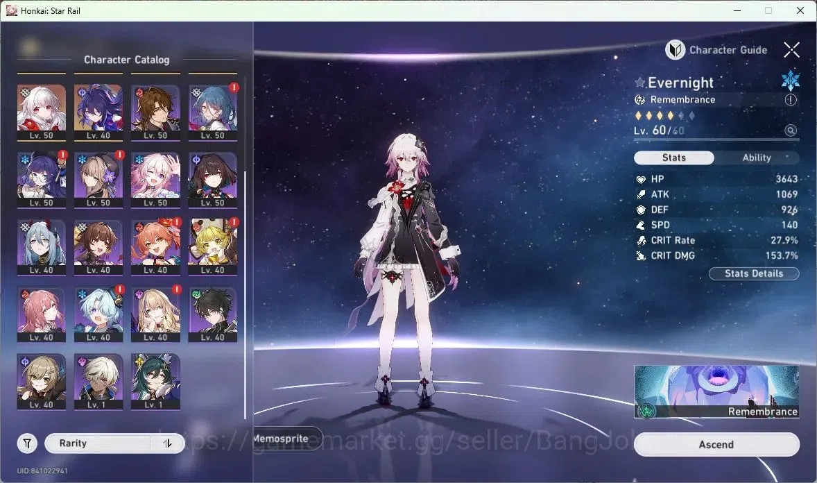 Honkai Star Rail Accounts ASIA|TL 42|6 Limited Char[Castorice+Sign],Evernigh image 2