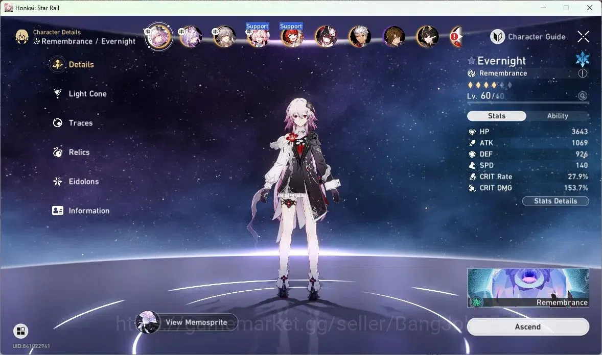 Honkai Star Rail Accounts ASIA|TL 42|6 Limited Char[Castorice+Sign],Evernigh image 4