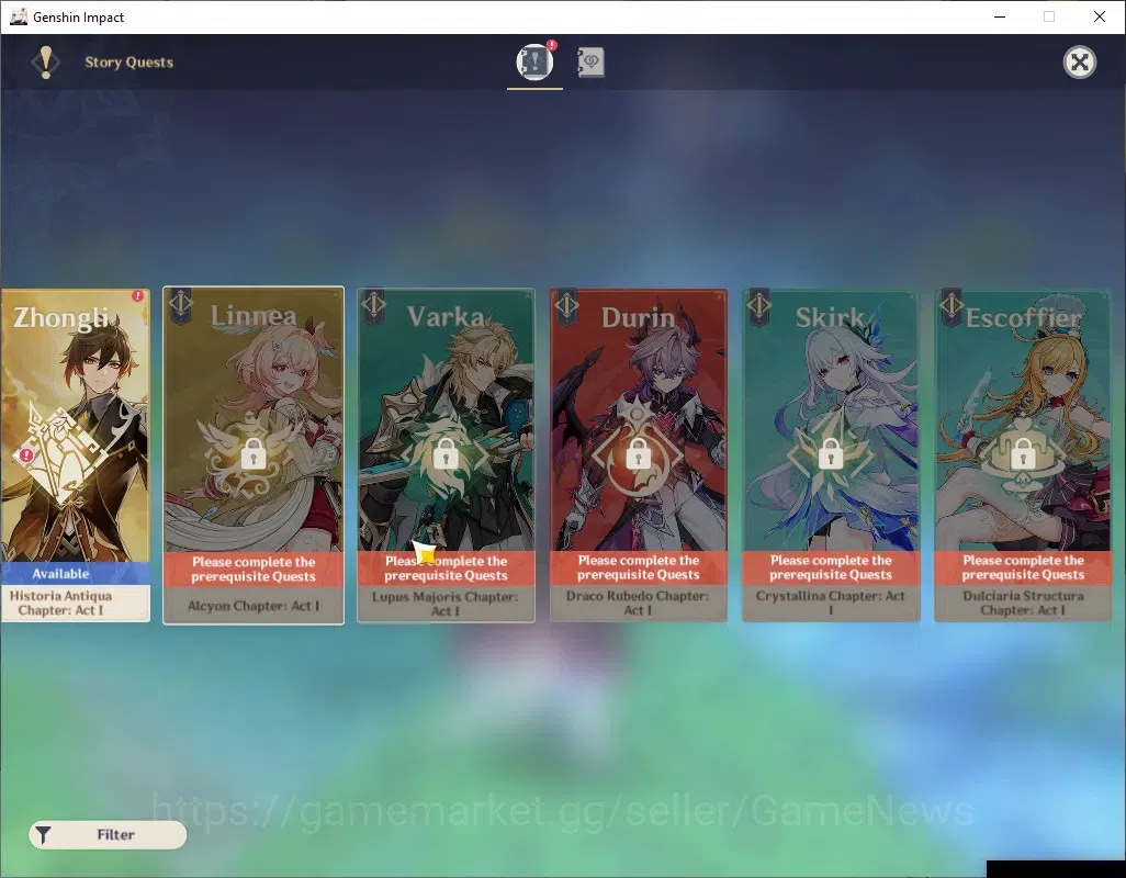 Genshin Impact Accounts ASIA|AR 40|Rate On|1 Limited + 3 (*5 Standard)|Col image 13