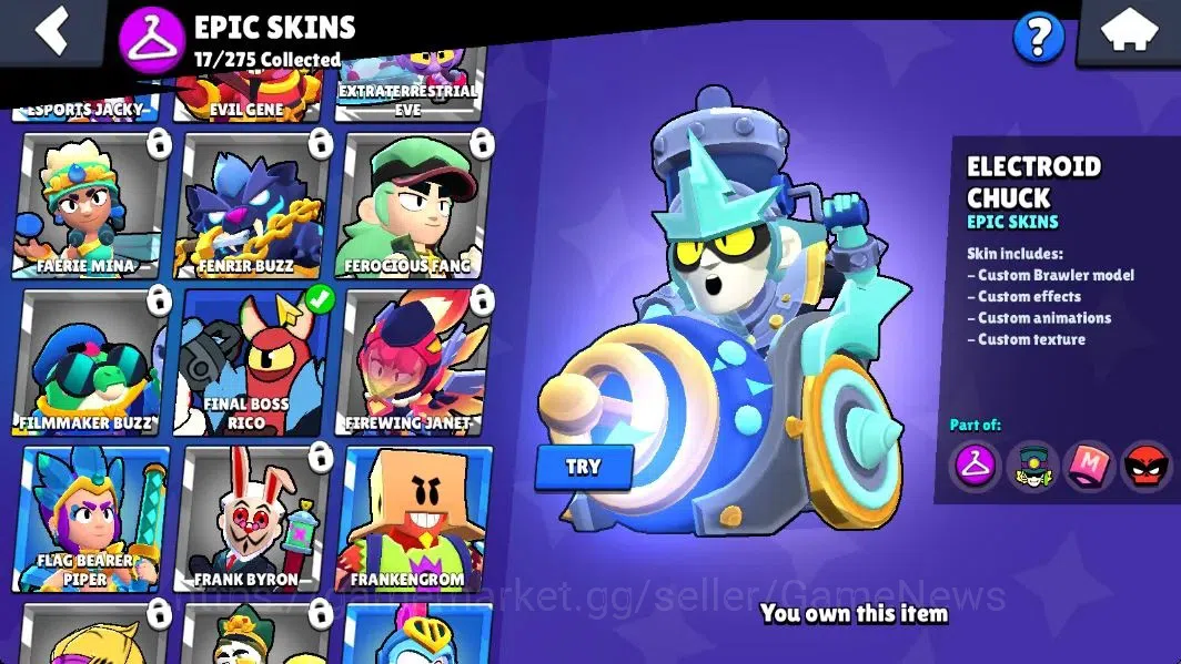 Brawl Stars Accounts 5757 Trophy|47 Brawlers 6 Max Lvl+2 Full Buffie [N image 15