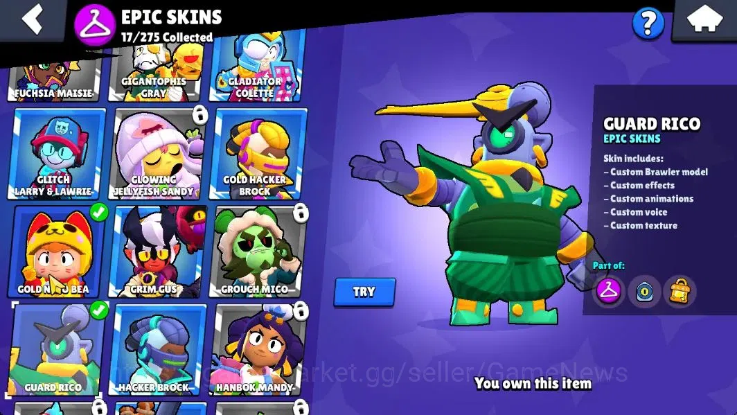 Brawl Stars Accounts 5757 Trophy|47 Brawlers 6 Max Lvl+2 Full Buffie [N image 16
