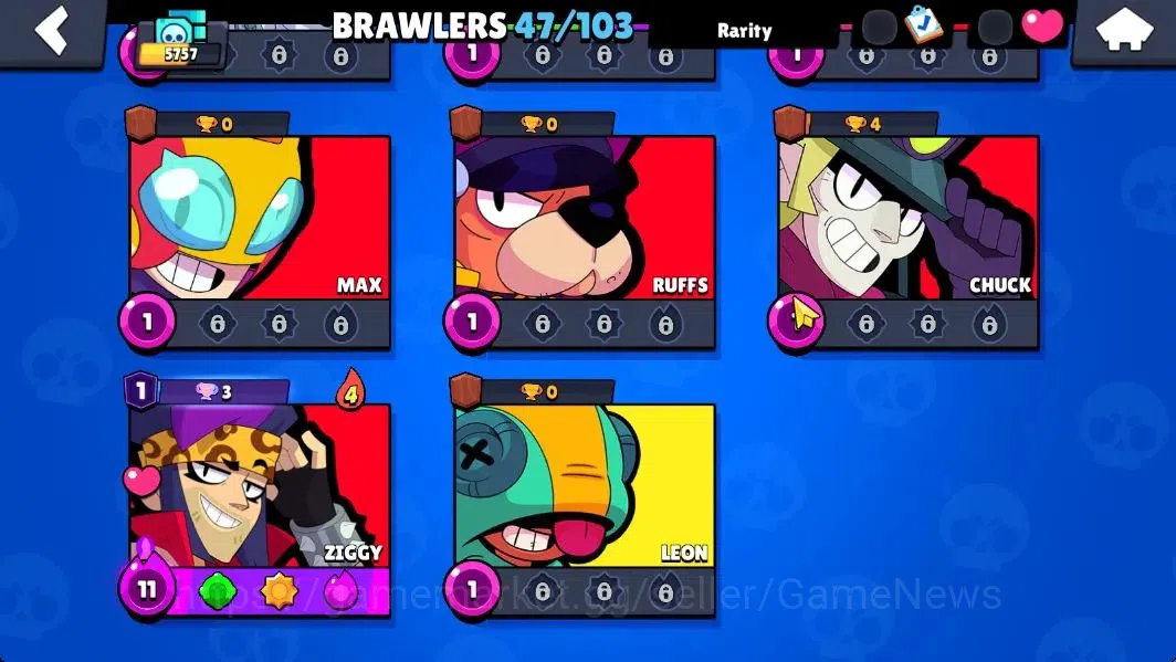 Brawl Stars Accounts 5757 Trophy|47 Brawlers 6 Max Lvl+2 Full Buffie [N image 6