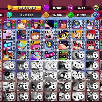 Brawl Stars Accounts 5757 Trophy|47 Brawlers 6 Max Lvl+2 Full Buffie [N image 1