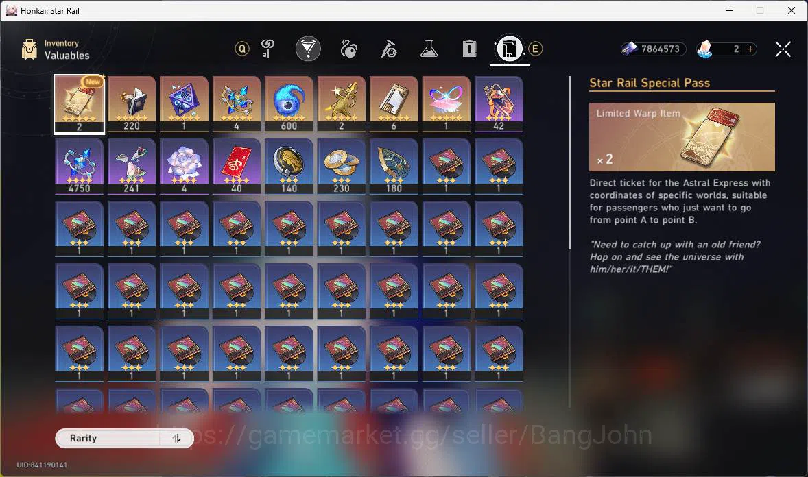 Honkai Star Rail Accounts Others ASIA|TL 64|8 Limit|CarryTeam(Archer,Sparkle,YaoGuang+sign,DanHeng 4