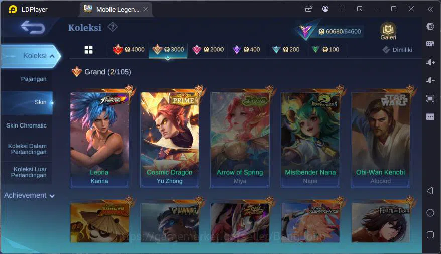 Mobile Legends: Bang Bang Accounts GLOBAL|Hero 114|Skin 223|Prime Yz,Kof Karina,Lucky image 19
