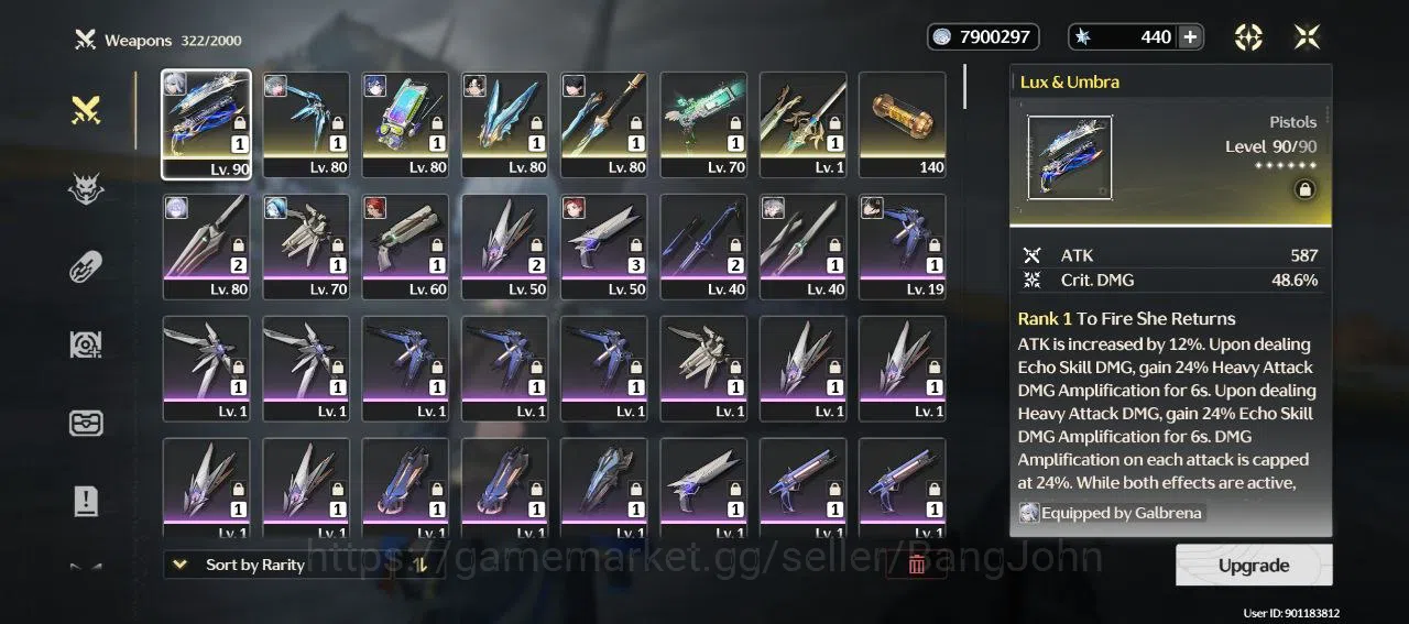 Wuthering Waves Accounts SEA|Rank 7|lvl 66|Galbrena lv 90, phrolova lv 80,  image 12