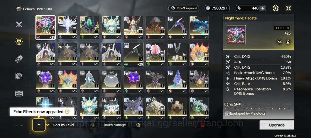 Wuthering Waves Accounts SEA|Rank 7|lvl 66|Galbrena lv 90, phrolova lv 80,  image 13