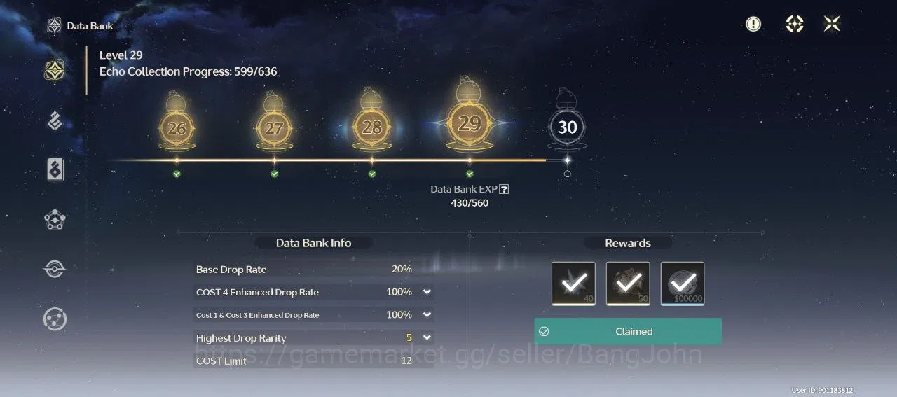 Wuthering Waves Accounts SEA|Rank 7|lvl 66|Galbrena lv 90, phrolova lv 80,  image 5
