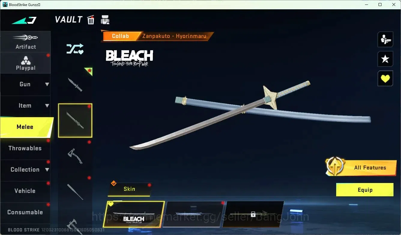 Blood Strike Accounts ASIA | 5 Collab Skins | 1 Limited Skins | 2 Melee| image 15