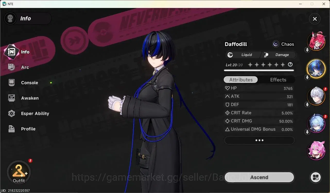 Neverness to Everness Accounts EUROPE | Starter Lv 9 | 2 SSR (Nanally,Daffodill)+ image 2
