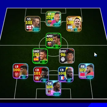 eFootball Accounts Others Android|Power 3160|Big Time Lionel Messi|Epic Diego Forlan,Patrick Kluivert,Paul