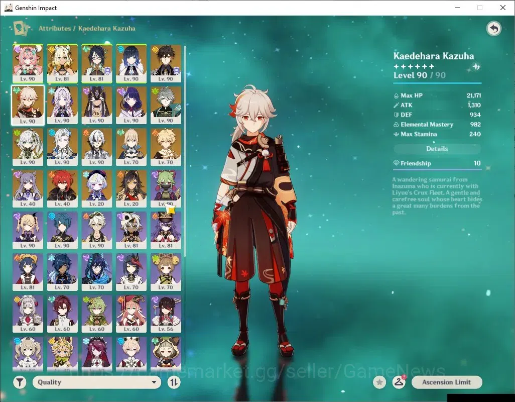 Genshin Impact Accounts Mid Game ASIA|AR 59|PremTim Arlec|2370 Primo|13 Limited + 9 (*5 11
