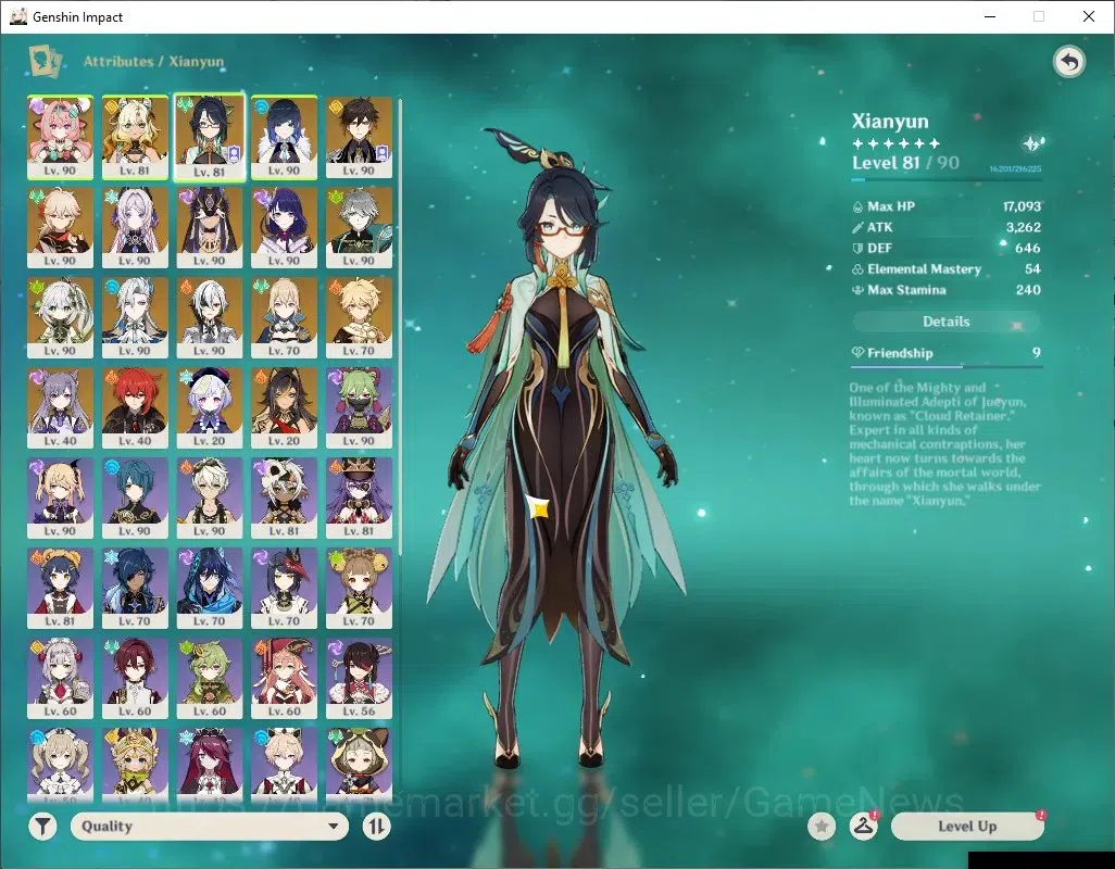 Genshin Impact Accounts Mid Game ASIA|AR 59|PremTim Arlec|2370 Primo|13 Limited + 9 (*5 8