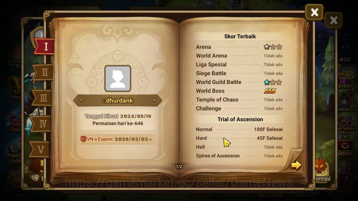 Summoners War: Sky Arena Accounts ASIA Lv 62|2 LD Asima, Vermilion|19 NB5(Minato,Sea image 3