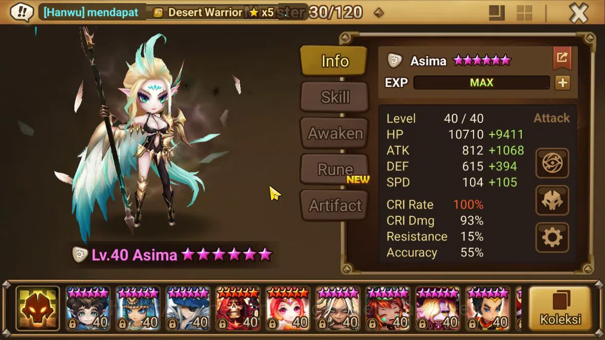 Summoners War: Sky Arena Accounts ASIA Lv 62|2 LD Asima, Vermilion|19 NB5(Minato,Sea image 5