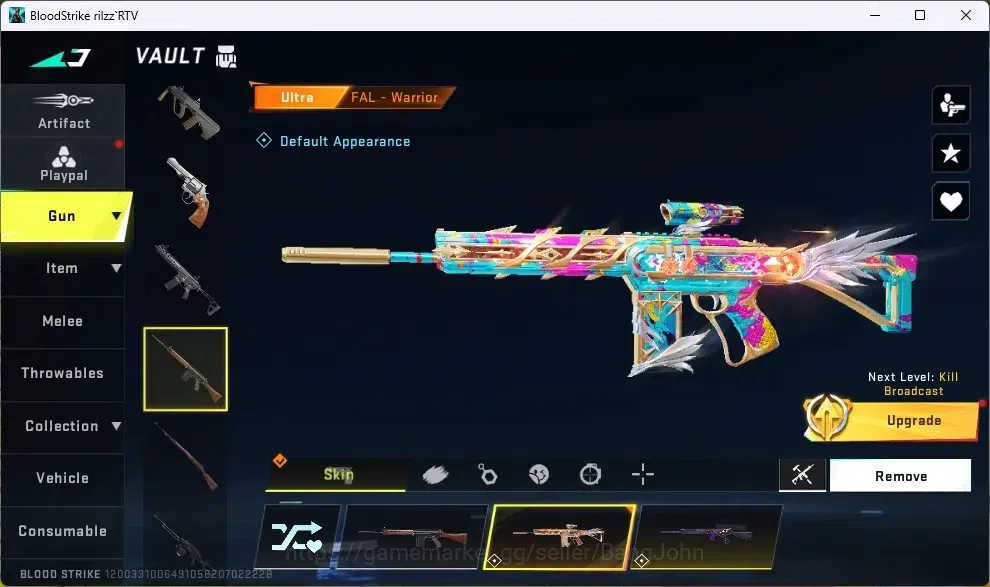 Blood Strike Accounts ASIA | 1 Eternal Striker ZERO - Odashadow | Collab image 12