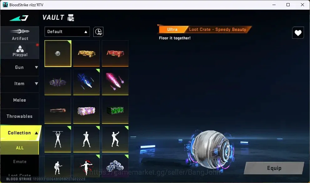 Blood Strike Accounts ASIA | 1 Eternal Striker ZERO - Odashadow | Collab image 16