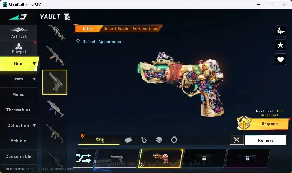 Blood Strike Accounts ASIA | 1 Eternal Striker ZERO - Odashadow | Collab image 6