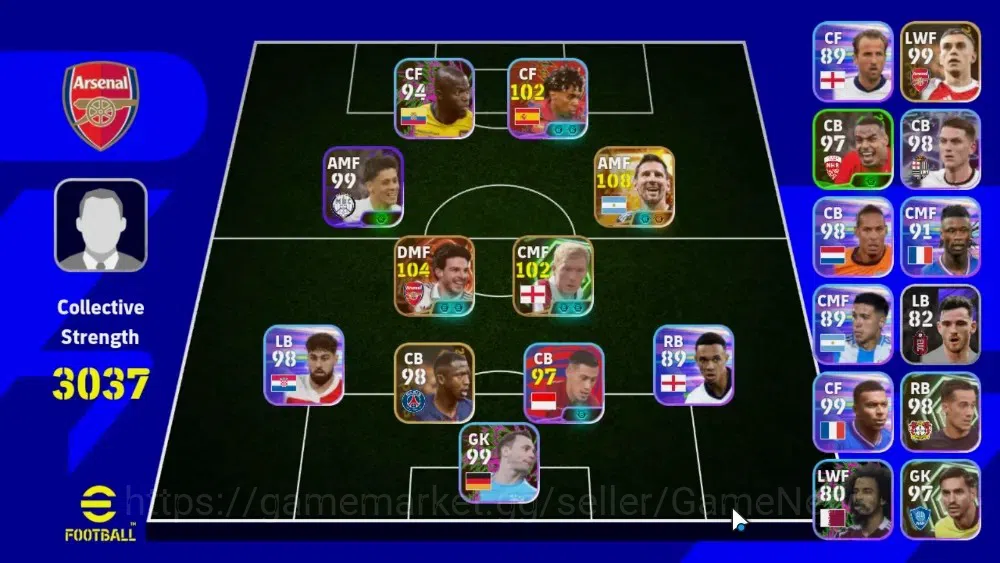 eFootball Accounts Legends & Iconic Players Android|Big Time Lionel Messi 15 Jul'26,Declan Rice 3 Jan'26|Epic Paul 1