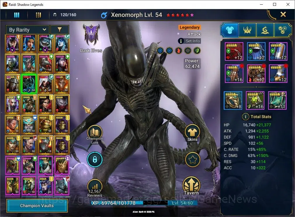 Raid: Shadow Legends Accounts Lv56 929K Power|24 Legend(Alice,Ninja,Corvis,Hilvi image 10