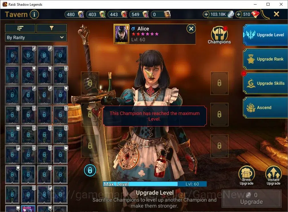 Raid: Shadow Legends Accounts Lv56 929K Power|24 Legend(Alice,Ninja,Corvis,Hilvi image 20