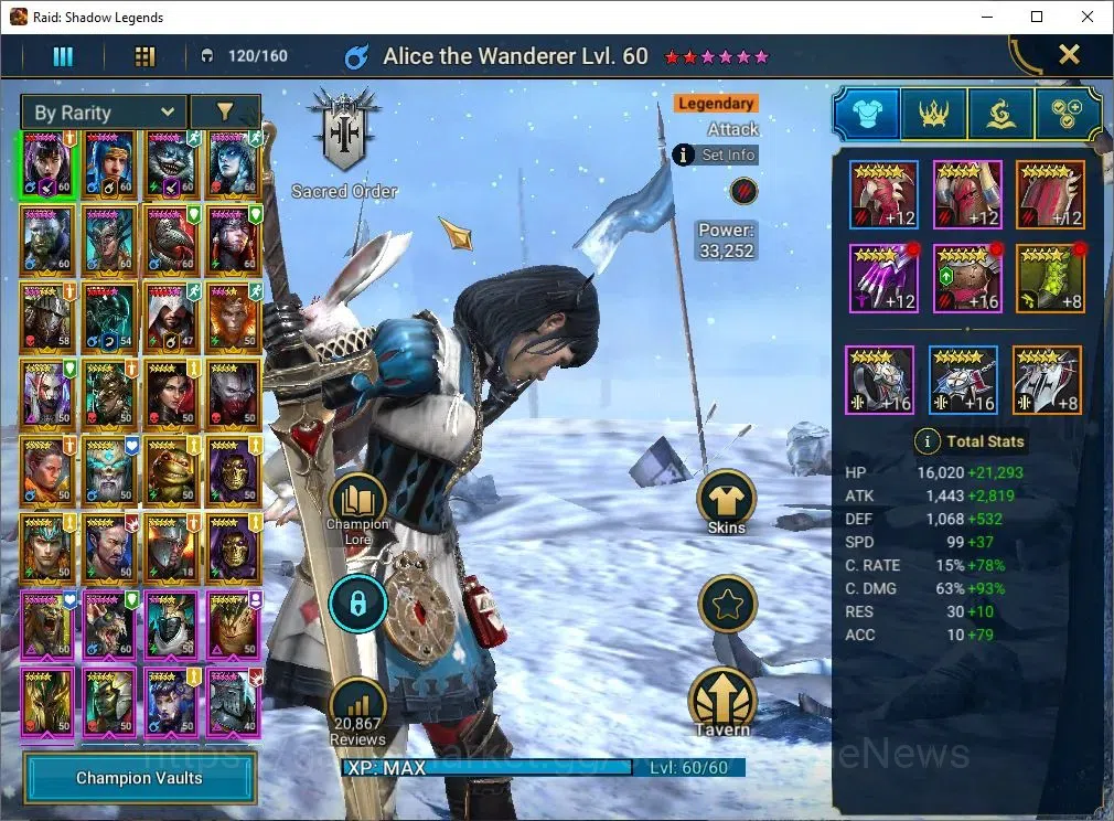 Raid: Shadow Legends Accounts Lv56 929K Power|24 Legend(Alice,Ninja,Corvis,Hilvi image 3