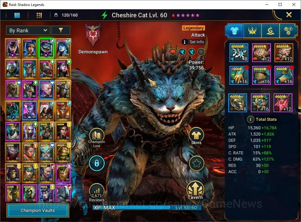 Raid: Shadow Legends Accounts Lv56 929K Power|24 Legend(Alice,Ninja,Corvis,Hilvi image 5