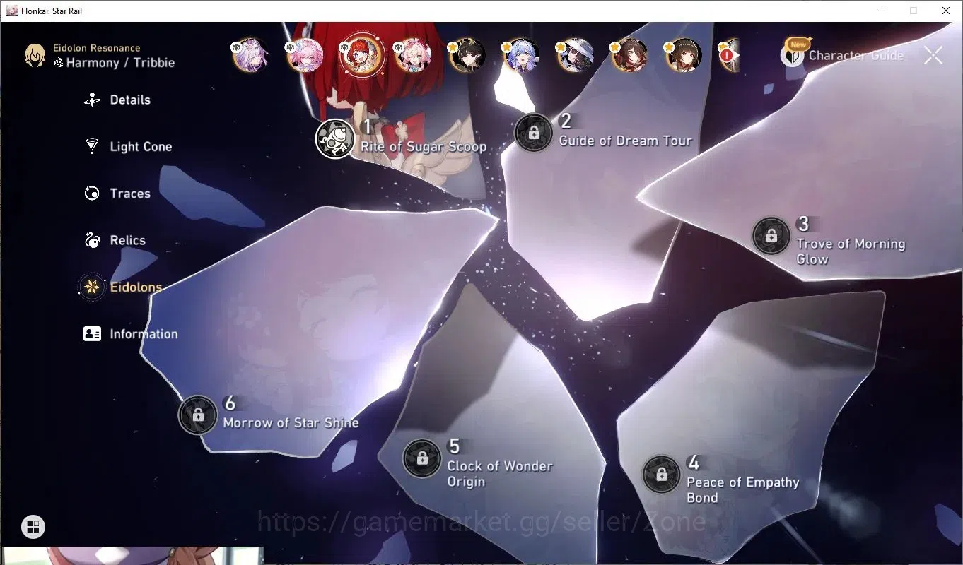 Honkai Star Rail Accounts Others ASIA|L80 Characters: Cyrene, Castorice, Hyacine, Sparkle, Seele, Acheron, Huohuo, Mydei 6