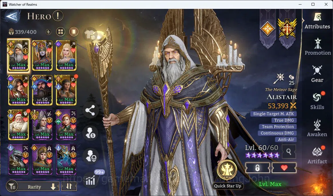 Watcher of Realms Accounts Global 60xx|Power 10M|16 Lord[Valderon,Ingrid,Ezar image 10