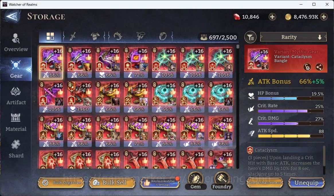 Watcher of Realms Accounts Global 60xx|Power 10M|16 Lord[Valderon,Ingrid,Ezar image 14